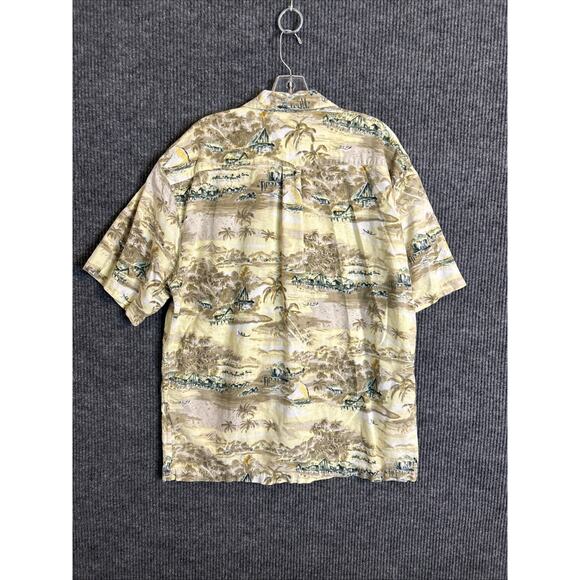 Colo Wear America Mens Hawaiian Shirt Size XL Beach Scene Short Sleeve Cotton - Picture 2 of 8